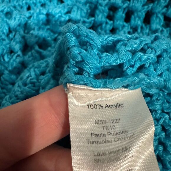 Show Me Your Mumu Women's Paula Pullover Crochet Bell Sleeve Cover Up Small - Picture 6 of 7